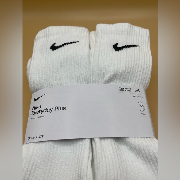 Nike Dri-fit everyday plus crew socks white size L - Picture 2 of 5